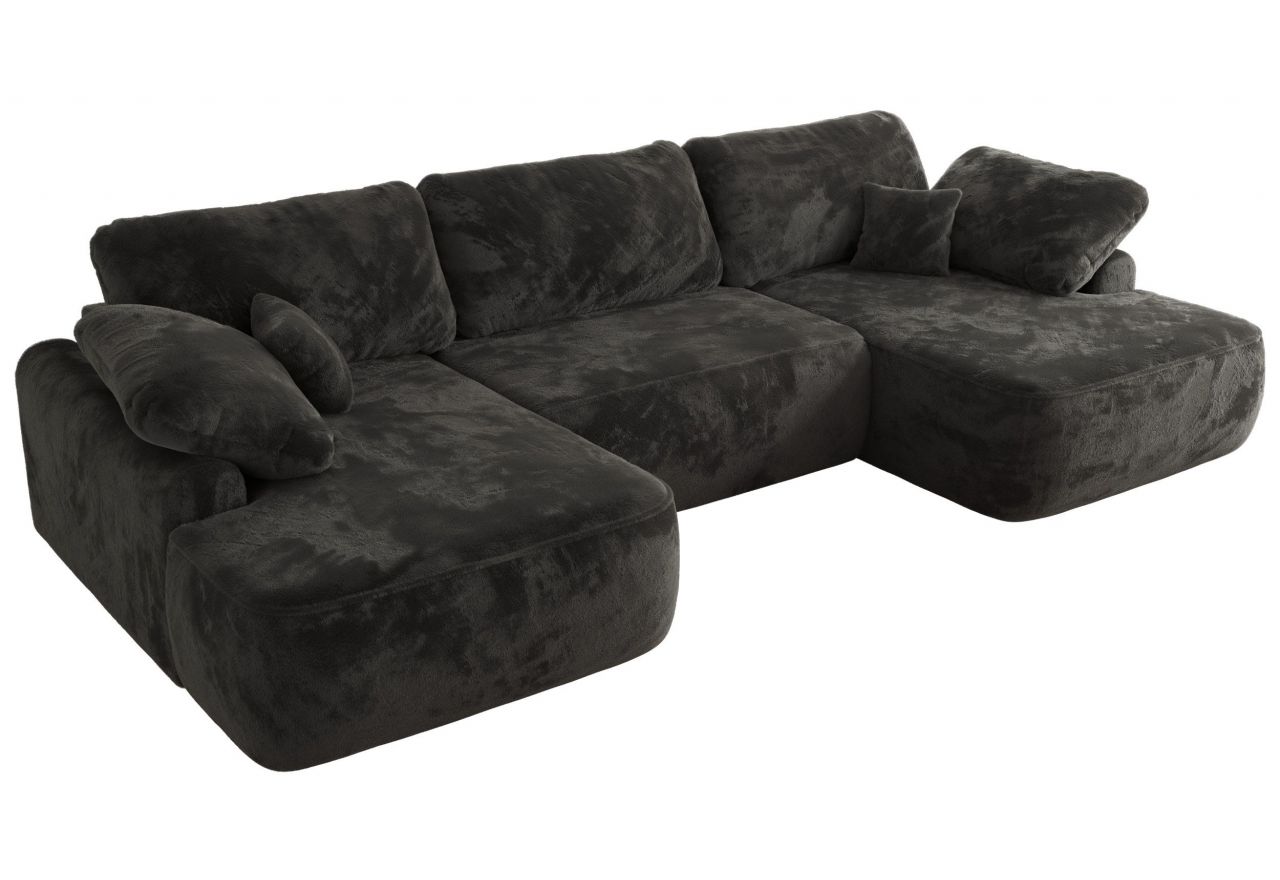 Narożnik CUBO U -  ciemnoszary, plusz