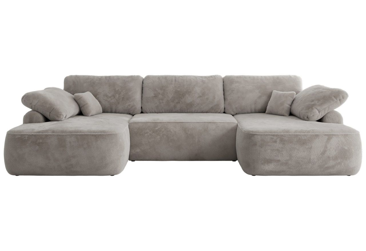 Narożnik CUBO U -  jasnoszary, plusz