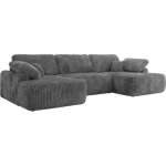 Narożnik CUBO U -  szary, sztruks