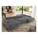 Narożnik CUBO U -  szary, sztruks