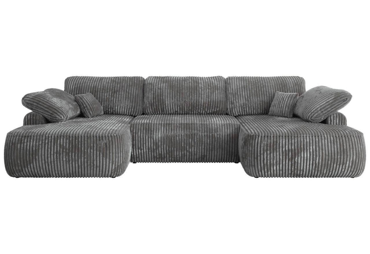 Narożnik CUBO U -  szary, sztruks