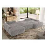 Narożnik CUBO U -  jasnoszary, sztruks