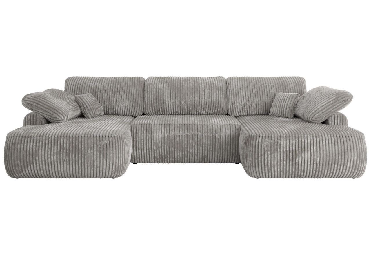 Narożnik CUBO U -  jasnoszary, sztruks