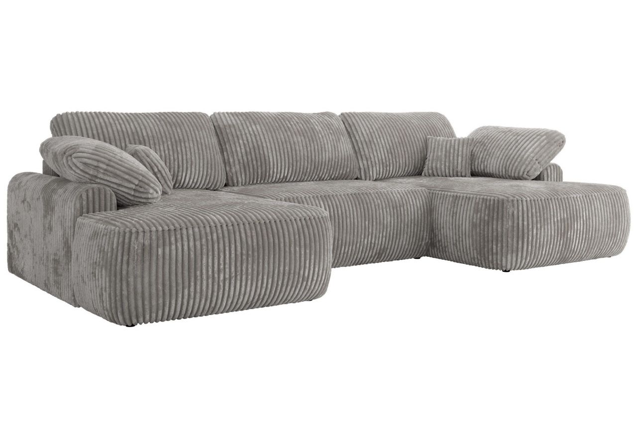 Narożnik CUBO U -  jasnoszary, sztruks