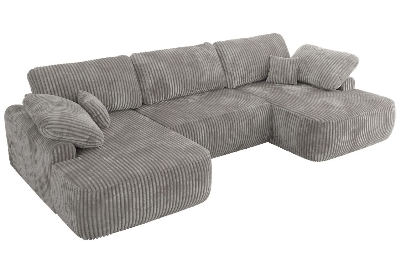 Narożnik CUBO U -  jasnoszary, sztruks