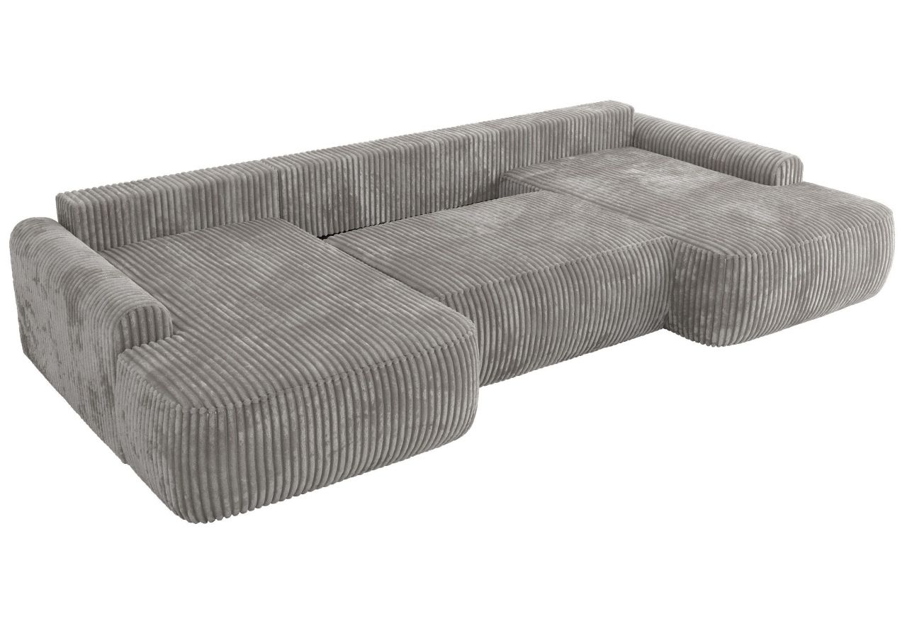 Narożnik CUBO U -  jasnoszary, sztruks