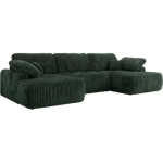 Narożnik CUBO U -  ciemnozielony, sztruks