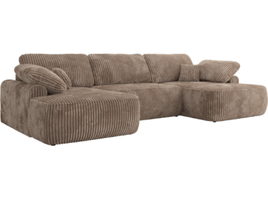 Narożnik CUBO U -  brązowy, sztruks