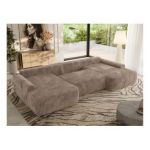 Narożnik CUBO U -  brązowy, sztruks