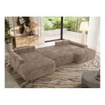 Narożnik CUBO U -  brązowy, sztruks