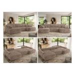 Narożnik CUBO U -  brązowy, sztruks