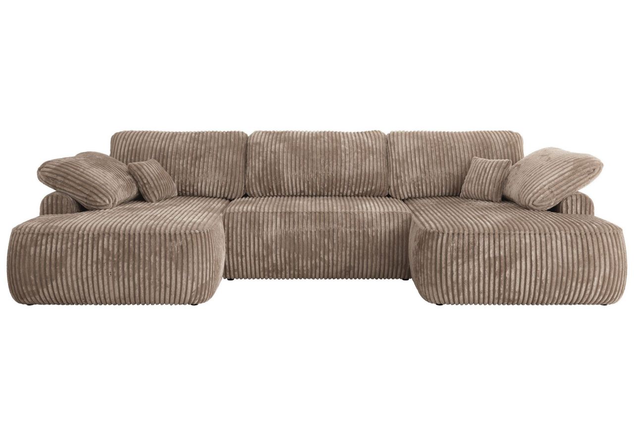 Narożnik CUBO U -  brązowy, sztruks