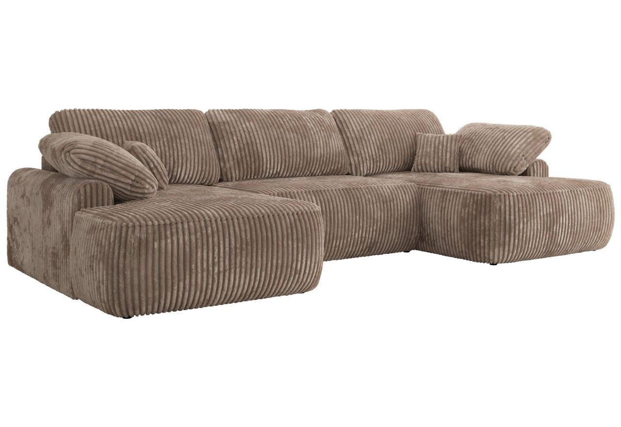 Narożnik CUBO U -  brązowy, sztruks