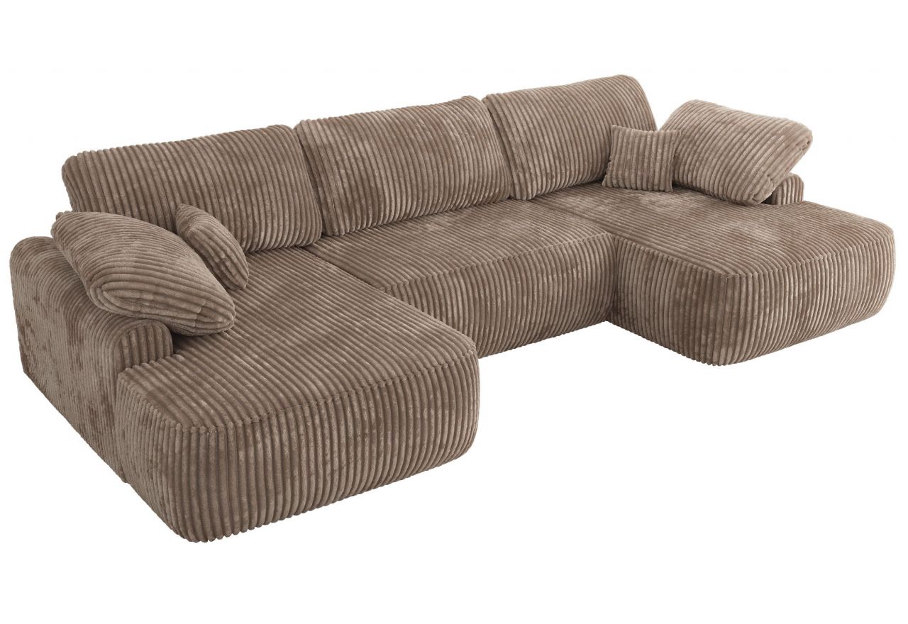 Narożnik CUBO U -  brązowy, sztruks