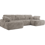 Narożnik CUBO U -  jasnobrązowy, sztruks