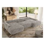 Narożnik CUBO U -  jasnobrązowy, sztruks