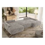 Narożnik CUBO U -  jasnobrązowy, sztruks