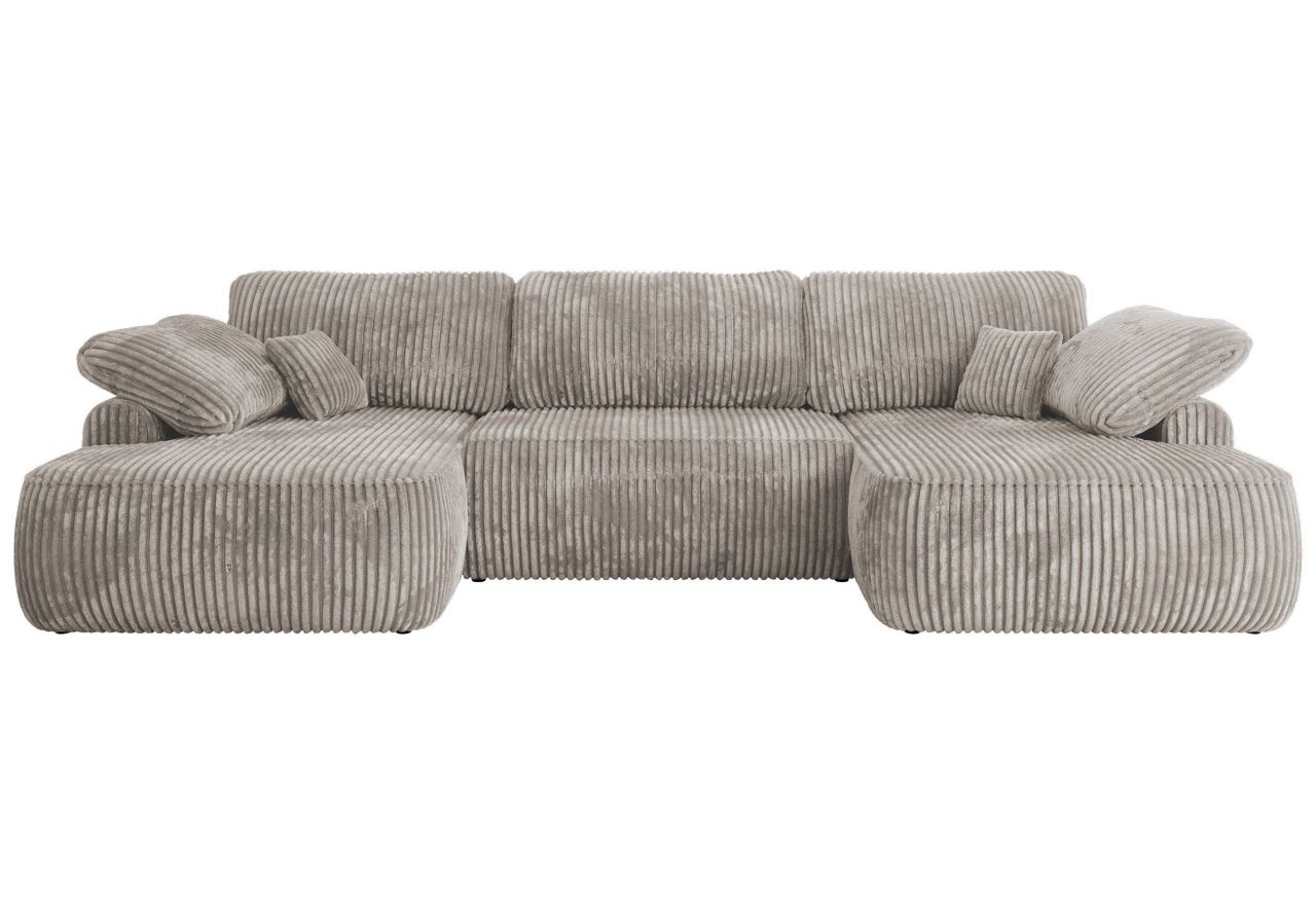 Narożnik CUBO U -  jasnobrązowy, sztruks