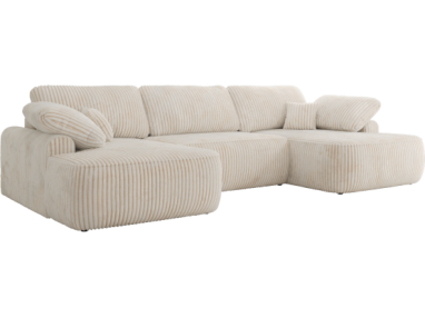 Narożnik CUBO U -  beżowy, sztruks