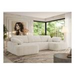 Narożnik CUBO U -  beżowy, sztruks