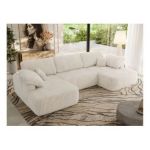 Narożnik CUBO U -  beżowy, sztruks