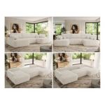 Narożnik CUBO U -  beżowy, sztruks