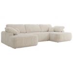 Narożnik CUBO U -  beżowy, sztruks