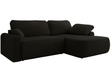 Narożnik CUBO L - strona prawa - czarny, boucle