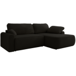 Narożnik CUBO L - strona prawa - czarny, boucle