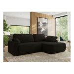 Narożnik CUBO L - strona prawa - czarny, boucle