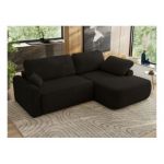 Narożnik CUBO L - strona prawa - czarny, boucle