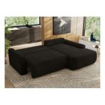 Narożnik CUBO L - strona prawa - czarny, boucle