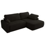 Narożnik CUBO L - strona prawa - czarny, boucle