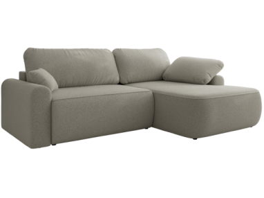 Narożnik CUBO L - strona prawa - jasnoszary, boucle