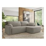 Narożnik CUBO L - strona prawa - jasnoszary, boucle