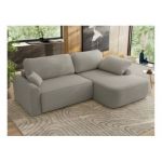 Narożnik CUBO L - strona prawa - jasnoszary, boucle