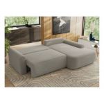 Narożnik CUBO L - strona prawa - jasnoszary, boucle