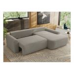 Narożnik CUBO L - strona prawa - jasnoszary, boucle