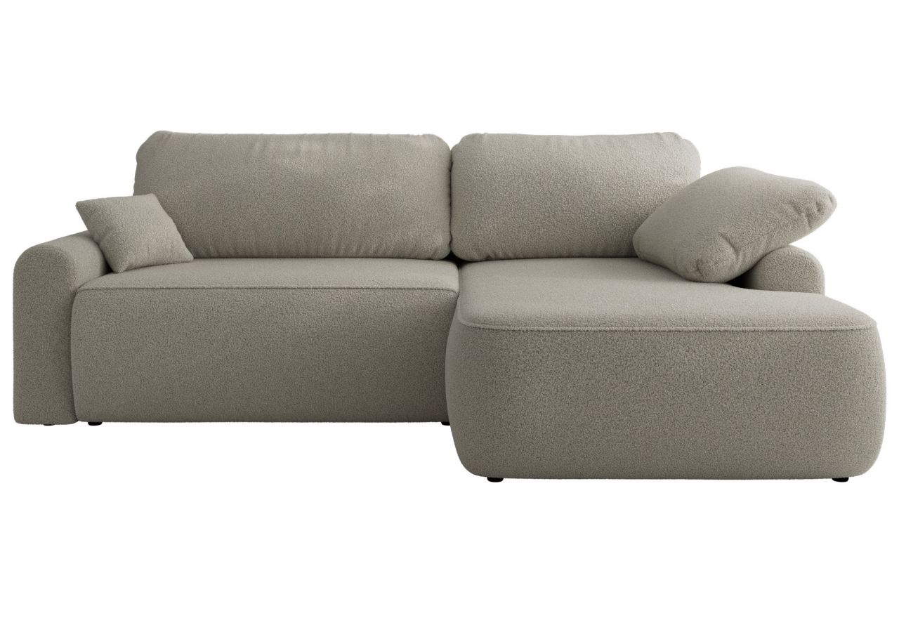 Narożnik CUBO L - strona prawa - jasnoszary, boucle