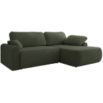 Narożnik CUBO L - strona prawa - ciemnozielony, boucle