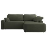 Narożnik CUBO L - strona prawa - ciemnozielony, boucle