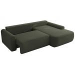 Narożnik CUBO L - strona prawa - ciemnozielony, boucle