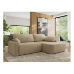 Narożnik CUBO L - strona prawa - jasnobrązowy, boucle