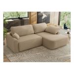 Narożnik CUBO L - strona prawa - jasnobrązowy, boucle