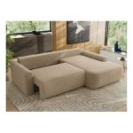 Narożnik CUBO L - strona prawa - jasnobrązowy, boucle