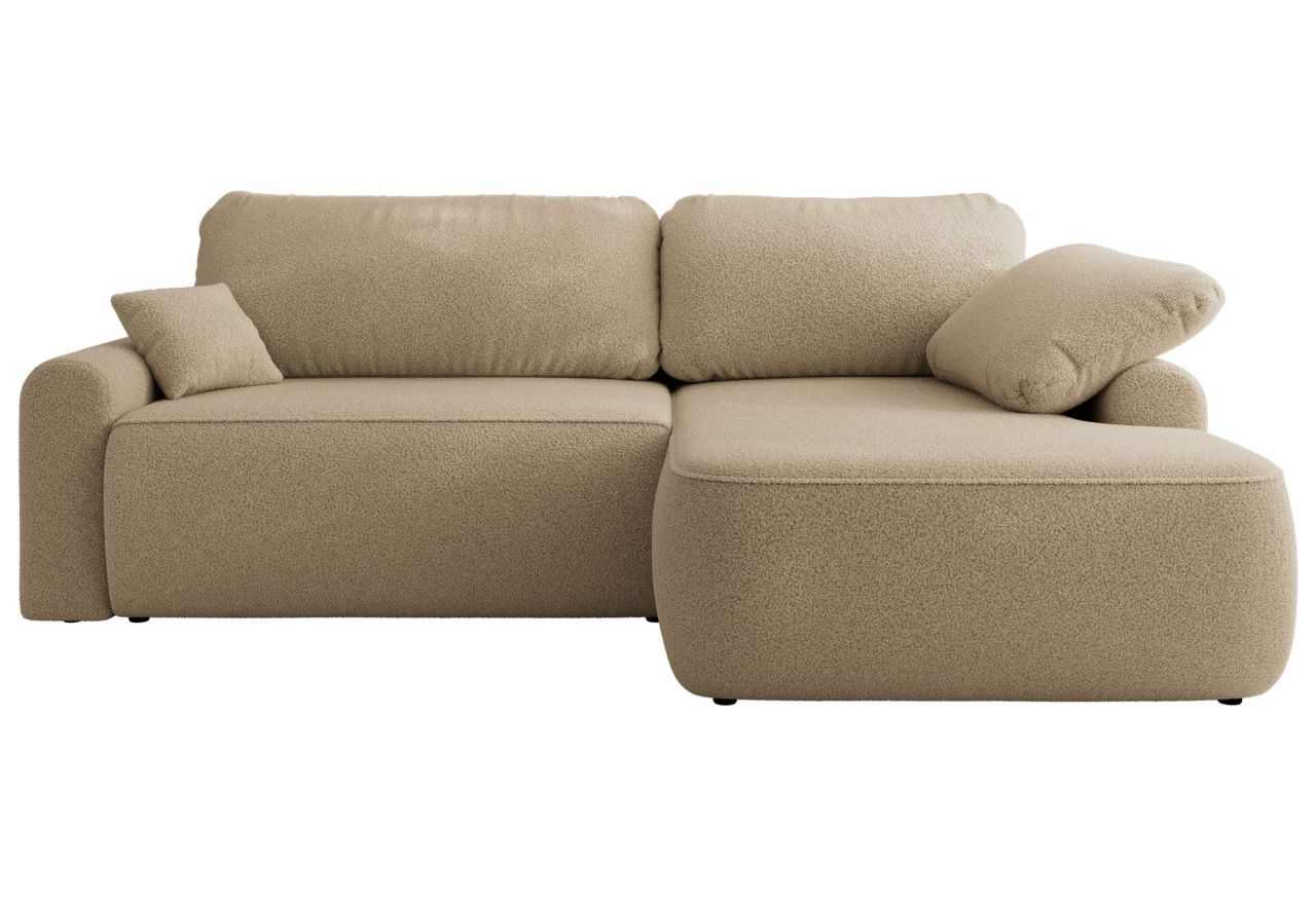 Narożnik CUBO L - strona prawa - jasnobrązowy, boucle