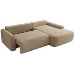 Narożnik CUBO L - strona prawa - jasnobrązowy, boucle