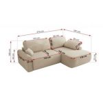 Narożnik CUBO L - strona prawa - beżowy, boucle