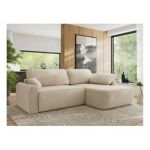 Narożnik CUBO L - strona prawa - beżowy, boucle