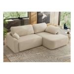 Narożnik CUBO L - strona prawa - beżowy, boucle